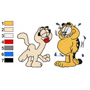 Garfield Embroidery Design 19